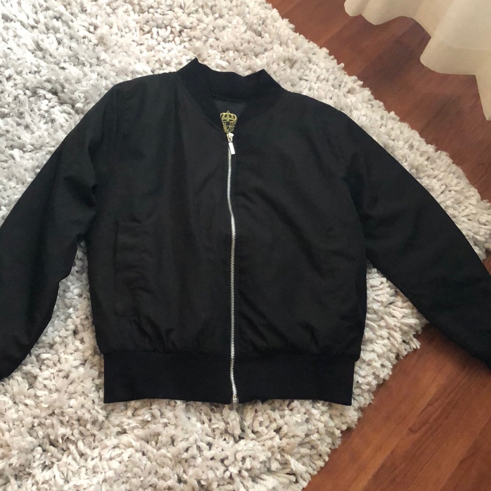 Black bomber jacket